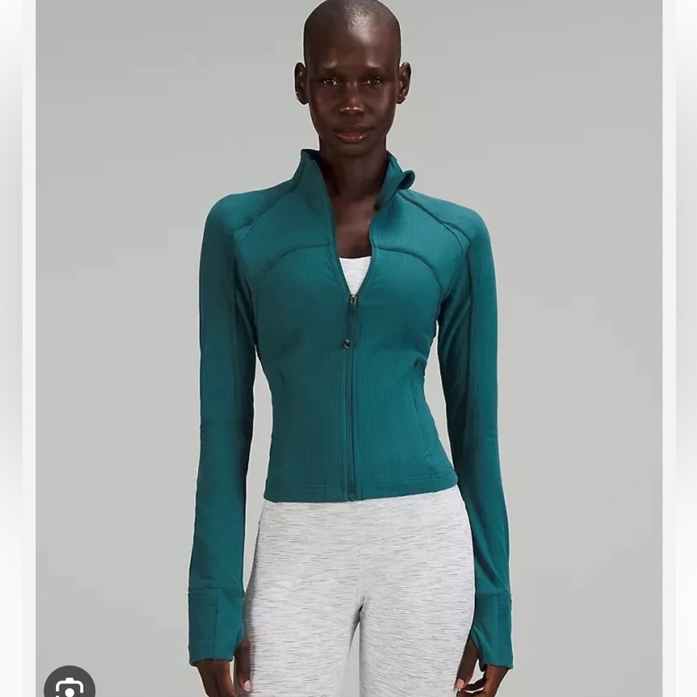 Lululemon Ribbed Nulu Cropped Define Jacket (Green Jasper)